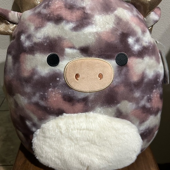 Squishmallows Greggor The Moose Plush Deer Pillow with Gold Antlers 14” NWT - Picture 2 of 5